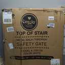 Regalo Safety 28"-42" Top of Stairs Baby Gate, Extra Wide Baby Gate, Extra Wide Hardware Mounted Stair Gate with Banister & Wall Mount Kit, Walk-Through Safety Gate with Door for Toddlers & Pets