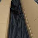 VEVOR Extra Long Folding Portable Bar Tradeshow Podium Table for Indoor, Outdoor, Party, Picnic, Exhibition, Includes Carrying Case, Storage Shelf and Black Skirt, 77.95" x 15.16" x 34.65"