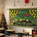 2 x MISS FANTASY 88 PCS Christmas Bulletin Board Decorations Set, Nativity Bulletin Board Set Jesus is The Reason for The Season Jesus Birth Cutout Sunday School Christmas Classroom Office Decorations