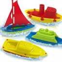 ArtCreativity Toy Boats for Water Play, (4 Pack), Pool Toys for Toddlers 3-5, Floating Toddler Pool Toys, Plastic Sailing Toy Boats for Bathtub, Summer Beach Play, Cute Party Favors for Boys & Girls