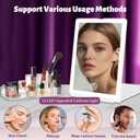 Travel Makeup Mirror with Lights Valentines Day Gifts for Her, Girlfriend, Wife, Birthday Gifts, Rechargeable Portable Compact Mirror, Lighted Makeup Mirror with 72 LEDs 3 Color Light Modes