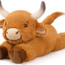 Cuckool Bull Stuffed Animals, Microwavable Stuffed Animals Adorable Fluffy Bull Plush for Warmth & Comfort, Heatable Coolable Lavender Scent Toys, Cute Soft Plushies Gift for Kids Boys Girls & Adults