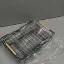 Fruit Basket for Kitchen Counter - 2 Tier Detachable Fruit Vegetable Basket with Banana Hanger, Metal Countertop Fruit Stand with Wooden Handle, Black, 8.5" D x 12.4" W x 12.3" H