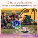 Portable Bluetooth Speaker, Mini Speakers with RGB Ligths, 12 Hours Playtime, Buit in Microphone, Metal Cover, Small Blue Tooth Speaker with Lound Stereo Sound for Bike/Bedroom/Office(Pink)