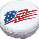 Spare Tire Cover 16 inch Waterproof PVC Leather Wheel Cover American Star Universal for Jeep Wrangler RV Trailers Toyota RAV4 Honda Hummer Car Tire Diameter 29-31 inch