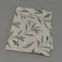 VOGOL Valances for Living Room, Green Leaf Print Small Window Valances for Kitchen Farmhouse Top Pocket 12 Inches Long, One Panel, 52x12