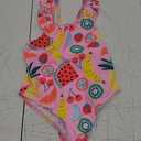 kavkas Baby Girl Swimsuit Cute One Piece Bathing Suit with Sun Protection Ruffles Swimwear (2-3T, Fruit)