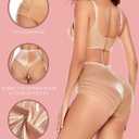 WOWENY Womens Underwear Tummy Control Underwear for Women High Waisted Shapewear Mesh Seamless Butt Lifter Panties (XL)