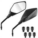 Evermotor Universal Motorcycle Mirrors Handlebars Rear View Mirror M8 and M10-360Adjustable Side Moped Mirrors Accessories for Bike Scooters Polaris Sportsman Honda ATV Cruiser Dirt Bike