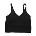 Women's U-Shaped Cropped Tanks with Built-in Chests Patch Fitness Exercise Tank Top Basic Solid Color Tops, L