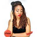 Short Gypsy Locs Crochet Faux Locs 12 Inch Brown Goddess Wavy Faux Locs crochet hair natural looking and Pre-Looped Synthetic Crochet Braids Dreadlocks Hair Extensions (12inch,T1B/30)