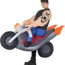 Morph Inflatable Riding Costume For Kids, Funny Blow Up Motorbike Halloween Costume, Fun Kids Inflatable Outfit (One Size)