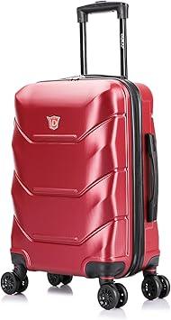 DUKAP ZONIX Luggage with Spinner Wheels | Durable Lightweight Hardside Suitcase, Spacious Travel Bag with Handle and Trolley | 26 Inch Medium Checked Luggage | Black