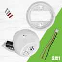 First Alert SMICO100-AC Interconnect Hardwire Combination Smoke & Carbon Monoxide Alarm with Battery Backup - 3 Pack, Manufactured Date 04/23/2026
