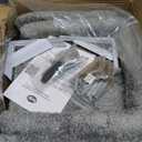 5-in-1 Cat Wall Shelves, Solid Wood & Velvet & Sisal Scratcher, 44lbs Max Load, Wall Mounted Cat Furniture for Climbers, Cat Climbing Wall System, Fits Drywall & Solid Walls - Light Gray