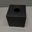 StonePlus Natural Smooth Marble Tissue Holder, Roll Paper Holder with Removable Acrylic Bottom for Tables, Night Stands, Countertops (Black, 5.7Lx5.7Wx5.7H)