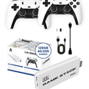 Boltz Retro Stick Gaming Stick – Retro Gaming Console with 40,000+ Classic Video Games, 9 Emulators, 128GB Storage, Plug & Play 4K HDMI Output, Includes 2 Wireless 2.4GHz Controllers
