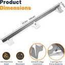 SZJHXIN Stainless Steel Stove Gap Covers,Stove Gap Filler, 23.6 In(2 Pack), Heat Resistant, Gas Stove Side Gap Protector, Silver