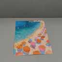 HAUS AND HUES Beach Wall Art - Coastal Art Print for Living Room, Beachy Wall Decor for Ocean-themed Bedroom, Modern Coastal Beach Painting(Pink Orange Beach 2, Unframed, 12x16)