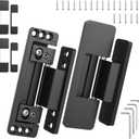 Hidden Door Hinges, 2Pack Adjustable Heavy Duty Concealed Hinges 110Lbs Load-Bearing Invisible Hinge Hidden Hinges for Secret Doors, Bookcase, Shelf & Murphy Door Hinge Kit