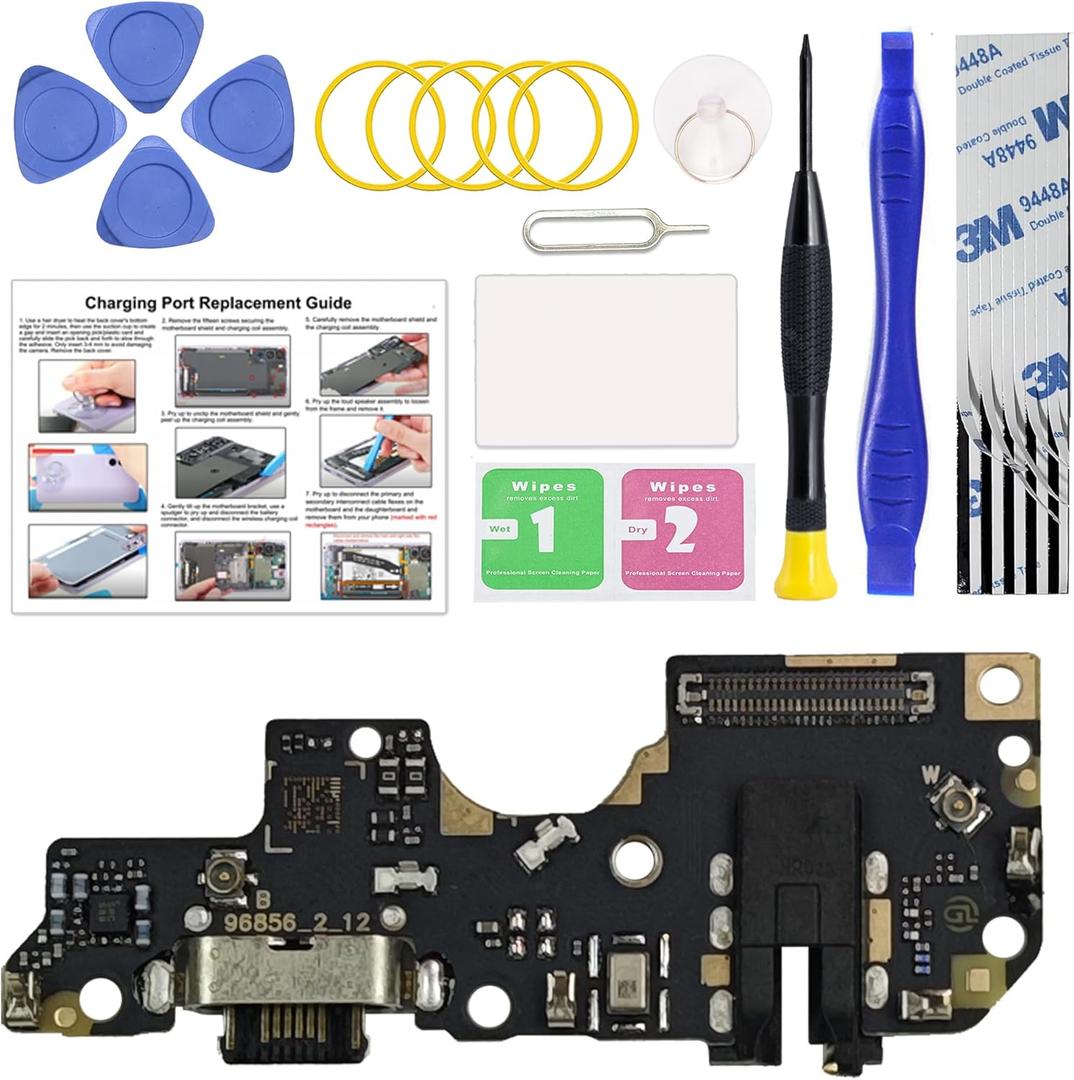 Charging Port Replacement Kit Compatible with Moto G Power 5G 2023 US Version, Dock Board USB-C Connector Only for Moto G Power 5G (2023), with Instruction Manual, Toolkit