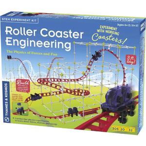 Thames & Kosmos Roller Coaster Engineering STEM Kit | Design, Build, Experiment w/ Working Roller Coaster Models | Explore Physics, Forces, Motion, Energy, Velocity & More | Solve Building Challenges