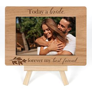 Ycyfckdr Wedding Picture Frame,Today A Bride Forever My Best Friends Frame, Best Friend Picture Frame, Wedding Picture Frame For Couples Tabletop Picture Frame With Easel (A53)