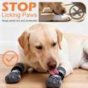 EXPAWLORER Dog Socks to Prevent Licking Paws,Dog Shoes for Hot Pavement,4 Pcs Double Sided Anti Slip Dog Socks with Grippers,Dog Booties for Small Medium Large Senior Dogs,British Style,Black L