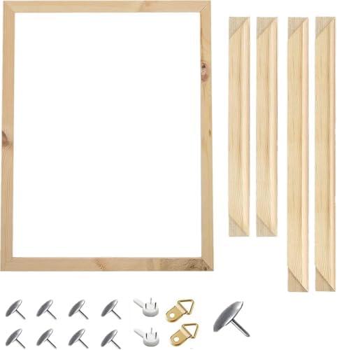 DIY Wood Canvas Frame Kit 16 x20 Inch for Oil Painting & Wall Art - Customized Wooden Art Frames for Paintings & Canvases - Easy to Build Canvas Stretching System - 40X50cm