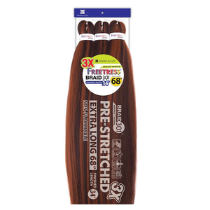 Freetress Braids Natural Texture Braids 3X Pre-Stretched Braid 301 34 inches (1-pack, COPPER)