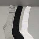 4 Pairs Slouch Socks for Women (Black, White, Light Gray, Coffee) - Thickened Knee High Boot Socks, Warm Leg Warmers, Cute Scrunchy Chunky for Winter & Boots