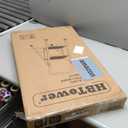 HBTower 2 Step Ladder,2 Step Stool for Adults Folding Step Stool with Cushioned Handle with Wide Anti-Slip Pedal Ergonomic Design (White)