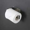 Toilet Paper Holder, Self Adhesive Tissue Holder Stainless Steel Rustproof Paper Roll Holder, No Drilling Easy to Install, Toilet Paper Rack Suitable for Office, Bathroom (Brushed Nickel)