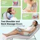 Shiatsu Neck and Back Massager with Heat,4D Kneading Back Massager for Pain Relief Deep Tissue,Back Massage for Chair,Dual-Neck Design,Adjustable Height,Gifts for Men Women Parents