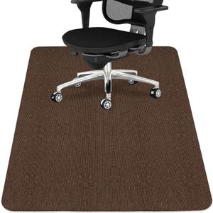 Sycoodeal Office Chair Mat for Hardwood Floor, Office Computer Gaming Chair Mat for Tile Floor,Large Floor Protector Rug, Anti-Slip,Easy to Clean, Coffee(48"x36") (Dark Coffee (1 Pack))