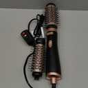 ANWA Rotating Hair Dryer Brush, 4-in-1 Hot Air Styler and Rotating Brush, Rotating Blow Dryer Brush with 2 Detachable Brushes(1.5"& 2"), Black