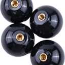 4PCS Threaded Ball Knob M6x35mm Compatible with M6 screw Joystick Handle in lighting installation, control levers, lawn mower, sports equipment and more, Black 1-3/8"