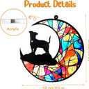 Dog Memorial Suncatcher,Pet Sympathy Gifts,Dog Memorial Gifts for Loss of Dog,Personalized Dog Pass Away Gifts with Name Date for Pet Lovers