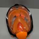 Greatever G2 Adults Kids Full Face Snorkel Mask 2 Pcs,Snorkeling Gear with Latest Dry Top System,Foldable 180 Degree Panoramic View,Safe Breathing,Anti-Leak&Anti-Fog Snorkeling Mask with Camera Mount (XL/L+XS, Orange)