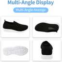 Apawwa Kids Lightweight Slip On Running Shoes - Pink/Blue/Navy/Black Walking Shoes for Toddler/Little Kids/Big Kids