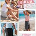 4 Pack Girls Bermuda Athletic Shorts | Girls Knee Length Shorts, Long Shorts, Elastic Waist, Loose Fit, Back to School, Summer Pants, 5-14 Y