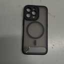 Magnetic Compatible with iPhone 13 Pro Case, [Built-in Invisible Kickstand][Compatible with MagSafe] Translucent Matte Phone Case for iPhone 13 Pro 6.1", Black