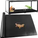 24  118" Large Reptile Carpet,Bearded Dragon Tank Accessories,Reptile Mat, Leopard Gecko Substrate,Bearded Dragon Tank Flooring,Snake,Tortoise Bedding(24"  118 ", 1 PCS Black Thicker Mat)