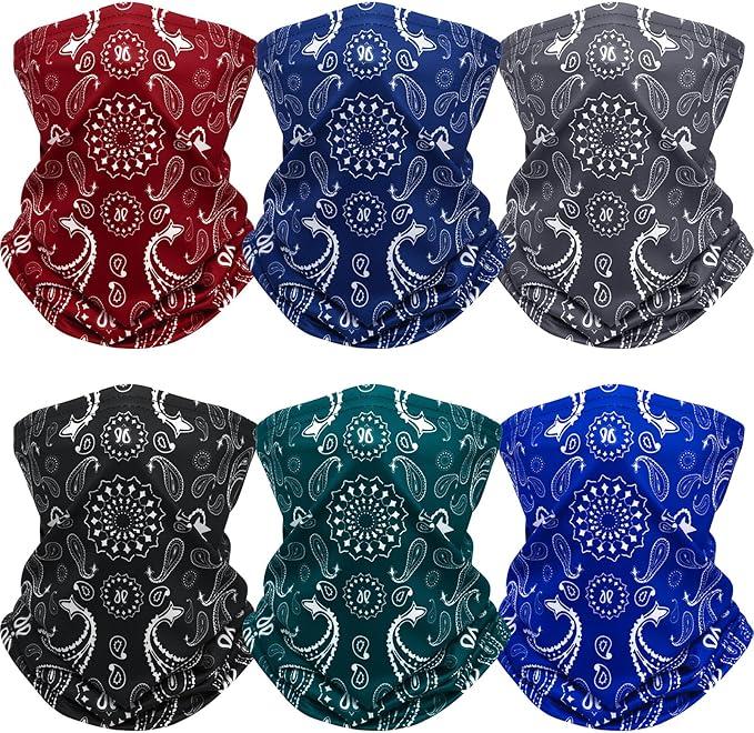 Chicingyou 8 Pack Winter Neck Gaiter Warmer for Men Women Windproof Fleece Face Cover Mask Scarf for Cold Weather Sport