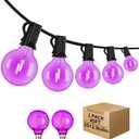 40FT LED Outdoor String Lights Waterproof, G40 LED Globe Outdoor Lights for Patio with 27 Edison Vintage Shatterproof Bulbs, Connectable Backyard Lights for Garden, Bistro, Porch, Cafe (Purple)