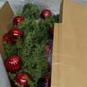 Norme 6 ft Artificial Christmas Cedar Garland Real Touch Greenery Garland with Red Ball Ornaments Xmas Hanging Decoration for Tree Staircase Table Fireplace Mantle Indoor Holiday Festival Home Decor