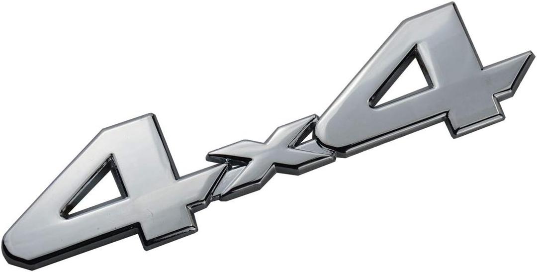 EmbRoom 4x4 Emblem Badge Nameplate 3D Car Sticker Decal Replacement for Tundra Rear Tailgate 2005-2018 4 X 4 (Chrome)