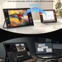 HotYeah 18.5" 100Hz Wireless Portable Monitor w/Rechargeable 10000 mAh Battery, Support AirPlay Miracast, 1080P IPS Monitor USB-C HDMI External Display, 2nd Screen for Laptop MacBook PC Phone Tablet