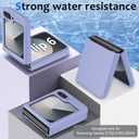 Z Flip 6 Liquid Silicone Case for Samsung Galaxy Z Flip6 5G, Slim Case for Women, Soft Gel Rubber Ultra Thin Cases Silky Touch Anti-Scratch Shockproof Protective Cover for Samsung Z Flip 6 5G (Purple)