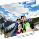 Acrylic Picture Frame 8x10 Inch 2 Pack,Clear Magnetic Photo Frames,Double Side Freestanding Pic Frame for Desktop Display, Certificate Documents Frame for Family,Office,Wedding